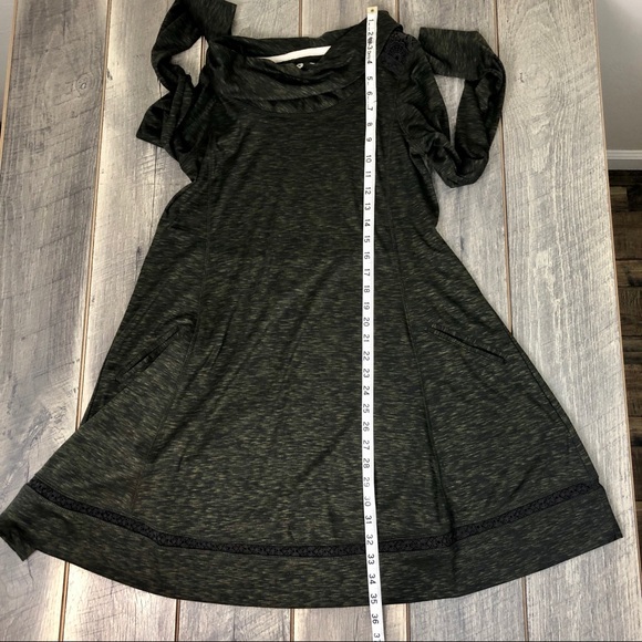 Anthro Saturday Sunday Green Cowl Neck Dress Small - Picture 7 of 12